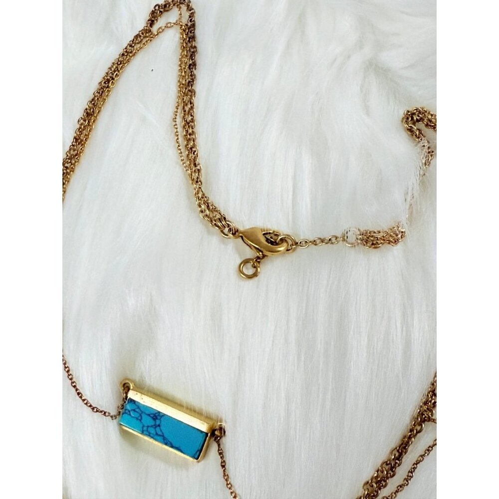 3-Strand Turquoise Necklace (n1) - Picture 5 of 6